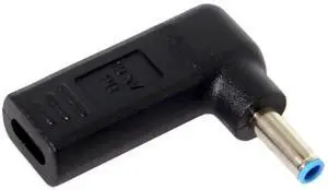 WRIARICH 90 Degree Angled USB 3.1 Type-C Female to DC 4.5mmx3.0mm PD Emulator Trigger Adapter, 100W Fast Charging Converter for HP 4.5*3.0mm Barrel Jack Laptops WRIARICH 90 Degree Angled USB 3.1 Type-C Female to DC 4.5mmx3.0mm PD Emulator Trigger Adapter, 100W Fast Charging Converter for HP 4.5*3.0mm Barrel Jack Laptops
