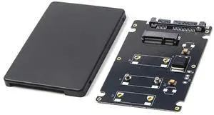WRIARICH Mini PCIe mSATA SSD to 2.5 Inch SATA3 Adapter Card with Enclosure & Mounting Screws WRIARICH Mini PCIe mSATA SSD to 2.5 Inch SATA3 Adapter Card with Enclosure & Mounting Screws