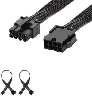 WRIARICH 2 Pack 12 Inch 8 Pin PCIe Power Extension Cable, PCI Express GPU Power Cord WRIARICH 2 Pack 12 Inch 8 Pin PCIe Power Extension Cable, PCI Express GPU Power Cord