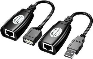 WRIARICH USB 2.0 to RJ45 LAN Extender Adapter, USB Signal Over Cat5/Cat5e/Cat6 Ethernet Cable Extension Cord for Remote USB Device Transmission WRIARICH USB 2.0 to RJ45 LAN Extender Adapter, USB Signal Over Cat5/Cat5e/Cat6 Ethernet Cable Extension Cord for Remote USB Device Transmission