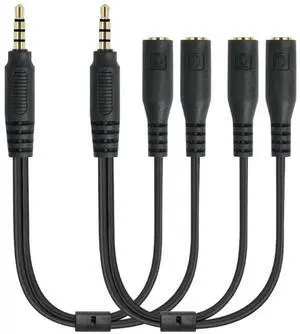 WRIARICH 3.5mm Male to Dual Female Y Audio Splitter Cable, Stereo Headphone Sharing Adapter Cord for MP3 MP4 Players WRIARICH 3.5mm Male to Dual Female Y Audio Splitter Cable, Stereo Headphone Sharing Adapter Cord for MP3 MP4 Players
