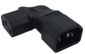 WRIARICH Right Angle IEC C14 Male to C13 Female Power Extension Cord, 3-Pin IEC 320 for PDU PSU UPS LCD LED TV Wall Mount WRIARICH Right Angle IEC C14 Male to C13 Female Power Extension Cord, 3-Pin IEC 320 for PDU PSU UPS LCD LED TV Wall Mount