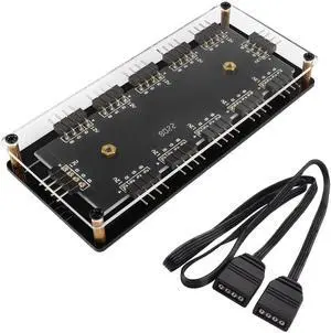 WRIARICH 1 to 10 4Pin RGB LED Y-Splitter Cable with 50CM Extension Wire, 12V RGB Strip Connector for 5050 3528 LED Strips WRIARICH 1 to 10 4Pin RGB LED Y-Splitter Cable with 50CM Extension Wire, 12V RGB Strip Connector for 5050 3528 LED Strips