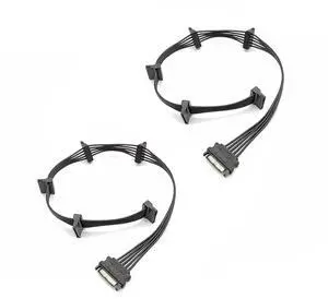 WRIARICH 2 Pack 21 Inches 15Pin SATA to 5-Port SATA Power Splitter Extension Cable for Storage Drives WRIARICH 2 Pack 21 Inches 15Pin SATA to 5-Port SATA Power Splitter Extension Cable for Storage Drives