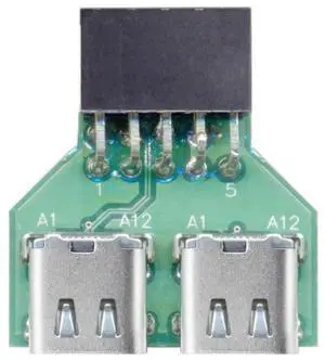 WRIARICH Dual Port USB 3.1 Type-C Female to Motherboard 9Pin 10Pin USB Header Adapter PCBA, 480Mbps USB 2.0 Internal Front Panel Connector for DIY PC Case WRIARICH Dual Port USB 3.1 Type-C Female to Motherboard 9Pin 10Pin USB Header Adapter PCBA, 480Mbps USB 2.0 Internal Front Panel Connector for DIY PC Case