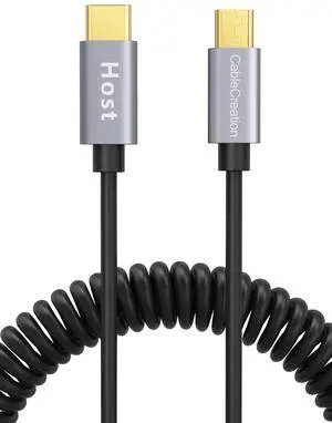 WRIARICH 4FT/1.2M Coiled USB-C to Micro USB OTG Cable, 480Mbps Charging & Data Cord, Black WRIARICH 4FT/1.2M Coiled USB-C to Micro USB OTG Cable, 480Mbps Charging & Data Cord, Black