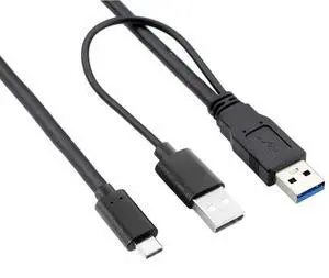WRIARICH 60cm Type-C to Dual USB-A Y Splitter Cable | USB3.0+USB2.0 Combo for External HDD & Laptops WRIARICH 60cm Type-C to Dual USB-A Y Splitter Cable | USB3.0+USB2.0 Combo for External HDD & Laptops