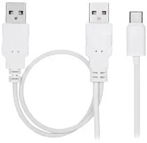 WRIARICH USB3.1 Type-C to Dual USB-A Male Y Splitter Cable | Extra Power Supplement for External Hard Drive & Smartphones WRIARICH USB3.1 Type-C to Dual USB-A Male Y Splitter Cable | Extra Power Supplement for External Hard Drive & Smartphones