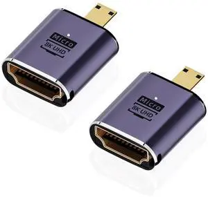 WRIARICH 2 Pack 8K Micro HDMI Male to HDMI Female Adapter, Micro HDMI to HDMI Converter Connector for Sony A6000 Raspberry Pi 4 GoPro Hero 7 Sport Cameras WRIARICH 2 Pack 8K Micro HDMI Male to HDMI Female Adapter, Micro HDMI to HDMI Converter Connector for Sony A6000 Raspberry Pi 4 GoPro Hero 7 Sport Cameras