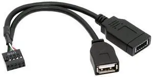 WRIARICH 0.15M USB2.0 9/10Pin Motherboard Header Male to Dual Type-A + Key-A Type-E Combo Front Panel Extension Cable WRIARICH 0.15M USB2.0 9/10Pin Motherboard Header Male to Dual Type-A + Key-A Type-E Combo Front Panel Extension Cable