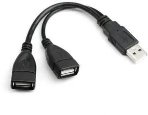 WRIARICH 0.5ft USB 2.0 A Male to Dual USB Female Y Splitter Cable, 1 Pack, Portable Hub Adapter for PC, Laptop, TV & 2.5" Portable Hard Drive WRIARICH 0.5ft USB 2.0 A Male to Dual USB Female Y Splitter Cable, 1 Pack, Portable Hub Adapter for PC, Laptop, TV & 2.5" Portable Hard Drive