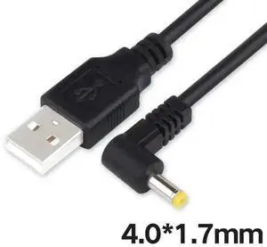 WRIARICH 3.3FT/1M 90° Right Angle USB Male to DC 4.0*1.7mm 5V Power Cable WRIARICH 3.3FT/1M 90° Right Angle USB Male to DC 4.0*1.7mm 5V Power Cable