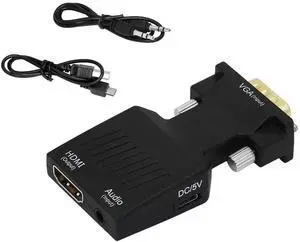WRIARICH 1080P VGA Male to HDMI Female Converter Cable, VGA to HDMI Adapter WRIARICH 1080P VGA Male to HDMI Female Converter Cable, VGA to HDMI Adapter