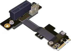 WRIARICH R52SL M.2 A+E Key to PCIe x4 Flexible Riser Cable, PCIe 3.0 Ribbon Extension Cord Compatible with PCIe x1/x4/x16 Slots, 100cm WRIARICH R52SL M.2 A+E Key to PCIe x4 Flexible Riser Cable, PCIe 3.0 Ribbon Extension Cord Compatible with PCIe x1/x4/x16 Slots, 100cm