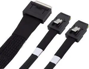 WRIARICH 50cm Active OCuLink Breakout Cable, SFF-8611 PCIe 8x 8-Lane Male to Dual SFF-8087 Mini SAS 4i Male Signal Booster Cable for External eGPU Dock & NVMe SSD Server Storage Backplane WRIARICH 50cm Active OCuLink Breakout Cable, SFF-8611 PCIe 8x 8-Lane Male to Dual SFF-8087 Mini SAS 4i Male Signal Booster Cable for External eGPU Dock & NVMe SSD Server Storage Backplane