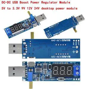 WRIARICH USB boost power regulator module DC-DC 5V to 3.3V 9V 12V 24V digital desktop power module WRIARICH USB boost power regulator module DC-DC 5V to 3.3V 9V 12V 24V digital desktop power module