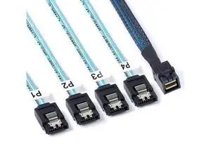 WRIARICH Vszerda 2Pack Mini SAS to SATA Cable: 0.5M SFF-8643 to SATA Forward Breakout Mini SAS HD SFF 8643 Controller to Hard Drive Cable (1.6FT) WRIARICH Vszerda 2Pack Mini SAS to SATA Cable: 0.5M SFF-8643 to SATA Forward Breakout Mini SAS HD SFF 8643 Controller to Hard Drive Cable (1.6FT)