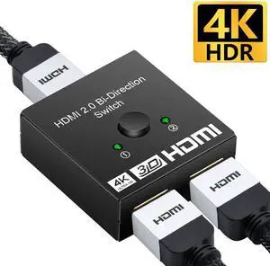 HDMI Switch 4K HDMI Splitter-Aluminum Bi-Directional HDMI Switcher 2 Input 1 Output, HDMI Switch Splitter 2 x 1/1 x 2. No External Power Required, Support 4K 3D HD 1080P for Xbox PS4 Roku HDTV etc HDMI Switch 4K HDMI Splitter-Aluminum Bi-Directional HDMI Switcher 2 Input 1 Output, HDMI Switch Splitter 2 x 1/1 x 2. No External Power Required, Support 4K 3D HD 1080P for Xbox PS4 Roku HDTV etc