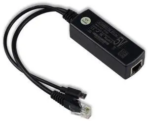 WRIARICH IEEE 802.3af Micro USB Active PoE Splitter Power Over Ethernet 48V to 5V 2.4A for Tablets, Dropcam or Raspberry Pi 2/3B+ (48V to 5V 2.4A) WRIARICH IEEE 802.3af Micro USB Active PoE Splitter Power Over Ethernet 48V to 5V 2.4A for Tablets, Dropcam or Raspberry Pi 2/3B+ (48V to 5V 2.4A)