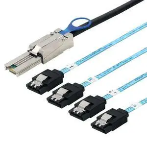 WRIARICH SAS to SATA Cable Mini SAS SFF-8088 TO 4 SATA 7Pin Data Cable WRIARICH SAS to SATA Cable Mini SAS SFF-8088 TO 4 SATA 7Pin Data Cable