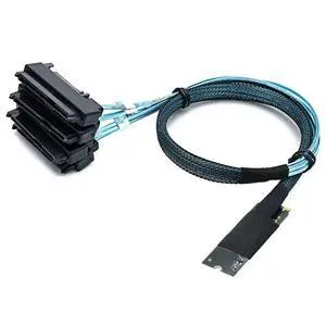 WRIARICH M. 2 Mkey SFF-8643 Contact To 4-port SAS SFF-8482 2-in-1 Server High-Speed Conversion Cable WRIARICH M. 2 Mkey SFF-8643 Contact To 4-port SAS SFF-8482 2-in-1 Server High-Speed Conversion Cable