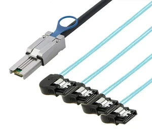 WRIARICH MINI SAS SFF-8088 to 4 Ports SATA 7P female connection cable Server WRIARICH MINI SAS SFF-8088 to 4 Ports SATA 7P female connection cable Server