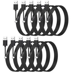 WRIARICH 10-Pack Bulk USB C Cable - Multipack USB to Type-C Phone Charging Cords 3.3ft Black WRIARICH 10-Pack Bulk USB C Cable - Multipack USB to Type-C Phone Charging Cords 3.3ft Black