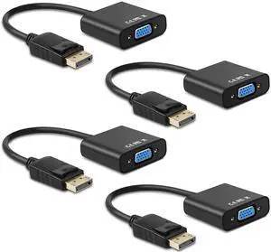 WRIARICH Display Port to VGA Adapter,4 Pack Gold-Plated DisplayPort DP to VGA Converter (Male to Female) for Computer, Desktop, Laptop, PC, Monitor, Projector, HDTV WRIARICH Display Port to VGA Adapter,4 Pack Gold-Plated DisplayPort DP to VGA Converter (Male to Female) for Computer, Desktop, Laptop, PC, Monitor, Projector, HDTV