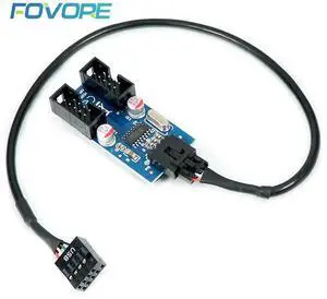 WRIARICH USB Hub USB Splitter USB2.0 9Pin to Dual 9Pin Hub Adapter Riser Motherboard USB 9Pin Header Connector 1 to 2 Extension Cable WRIARICH USB Hub USB Splitter USB2.0 9Pin to Dual 9Pin Hub Adapter Riser Motherboard USB 9Pin Header Connector 1 to 2 Extension Cable