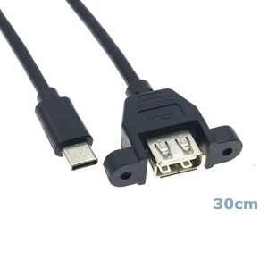 WRIARICH 30CM USB3.1 Type-c Male to USB 2.0 Female With Screw Holes to Fix the Chassis Motherboard to OTG Extension Cable WRIARICH 30CM USB3.1 Type-c Male to USB 2.0 Female With Screw Holes to Fix the Chassis Motherboard to OTG Extension Cable