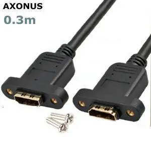 WRIARICH 1ft 30cm 1.4V HDMI-compatible A Type Fmale to HDMI Female Extension Cord Screw Holes Lock Panel Mount Cable with screws WRIARICH 1ft 30cm 1.4V HDMI-compatible A Type Fmale to HDMI Female Extension Cord Screw Holes Lock Panel Mount Cable with screws