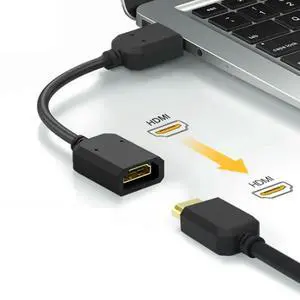 WRIARICH 0.1m HDMI-compatible Male to Female Adapter Adjustable Short HDMI Cable Supports 3D 1080P for Fire TV Stick, Stick WRIARICH 0.1m HDMI-compatible Male to Female Adapter Adjustable Short HDMI Cable Supports 3D 1080P for Fire TV Stick, Stick