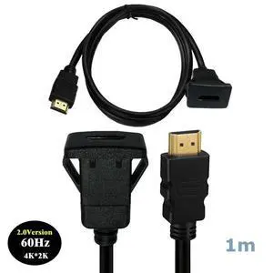 WRIARICH 4K 60Hz HDMI-compatible with male to female Automotive Ship Panel Embedded Installation Connection Waterproof Cable WRIARICH 4K 60Hz HDMI-compatible with male to female Automotive Ship Panel Embedded Installation Connection Waterproof Cable