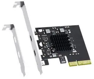 WRIARICH Vszerda U3142C 2-Port 10Gb USB 3.1 Gen2 Type-C to PCIE X4 Expansion Card with ASM 3142 Chip, Regular and Low-profible Bracket WRIARICH Vszerda U3142C 2-Port 10Gb USB 3.1 Gen2 Type-C to PCIE X4 Expansion Card with ASM 3142 Chip, Regular and Low-profible Bracket