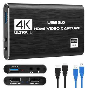 WRIARICH Capture Card, 4K HDMI Video Capture Card, Game Capture Card, 1080P 60FPS Video Capture Device, HDMI to USB 3.0 Capture Card for Streaming, Work with Camera/Xbox/PS4/PS5/PC/OBS WRIARICH Capture Card, 4K HDMI Video Capture Card, Game Capture Card, 1080P 60FPS Video Capture Device, HDMI to USB 3.0 Capture Card for Streaming, Work with Camera/Xbox/PS4/PS5/PC/OBS