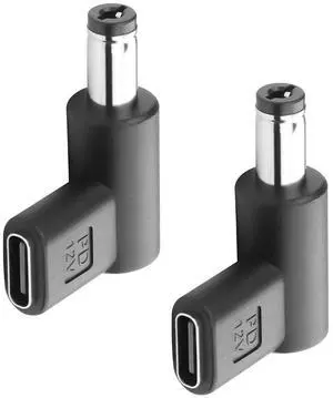 WRIARICH 2PCS 12V DC Power Connector Adapter 90 Degree Angle Female USB C to Male DC 5.5mm x 2.1mm Converter 12V USB Type C Input to DC5521 Output Adapter WRIARICH 2PCS 12V DC Power Connector Adapter 90 Degree Angle Female USB C to Male DC 5.5mm x 2.1mm Converter 12V USB Type C Input to DC5521 Output Adapter