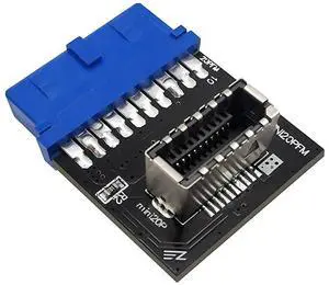 WRIARICH USB 3.0 (3.1 Gen 2) Internal (19-Pin) Header to USB 3.1/3.2 Type-C (20-Pin) A-Key Front Panel Adapter WRIARICH USB 3.0 (3.1 Gen 2) Internal (19-Pin) Header to USB 3.1/3.2 Type-C (20-Pin) A-Key Front Panel Adapter