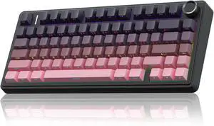 WRIARICH AULA F75 Pro Wireless Mechanical Keyboard,75% Gasket Hot Swappable Custom Keyboard,RGB Backlit,Pre-lubed Reaper Switches,Side Printed PBT Keycaps Mechanical Gaming Keyboards, Pink&Black WRIARICH AULA F75 Pro Wireless Mechanical Keyboard,75% Gasket Hot Swappable Custom Keyboard,RGB Backlit,Pre-lubed Reaper Switches,Side Printed PBT Keycaps Mechanical Gaming Keyboards, Pink&Black