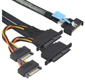 WRIARICH PCIe 5.0 Slimline MCIO 8i 74P to Dual SFF-8639 Cable with 15-Pin Power Connectors \u2013 High-Speed 32Gbps Server Data Cable Compatible with U.2 SSDs and Storage Systems (1m/39.37in) WRIARICH PCIe 5.0 Slimline MCIO 8i 74P to Dual SFF-8639 Cable with 15-Pin Power Connectors \u2013 High-Speed 32Gbps Server Data Cable Compatible with U.2 SSDs and Storage Systems (1m/39.37in)