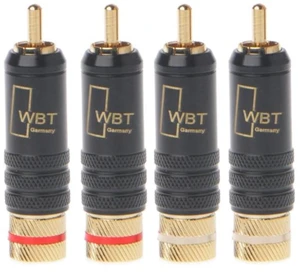 WRIARICH 4 Pcs WBT-0144 Gold Plated RCA Plug Lock Soldering o/Video Plugs Connector WRIARICH 4 Pcs WBT-0144 Gold Plated RCA Plug Lock Soldering o/Video Plugs Connector