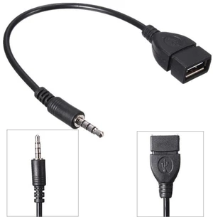 WRIARICH Car MP3 Player Converter 3.5 mm Male AUX Audio Jack Plug To USB 2.0 Female Converter Cable Cord Adapte WRIARICH Car MP3 Player Converter 3.5 mm Male AUX Audio Jack Plug To USB 2.0 Female Converter Cable Cord Adapte