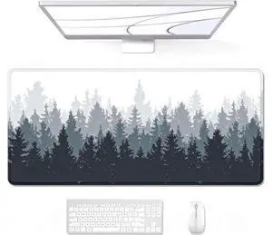 WRIARICH Large Mouse Pad Desk Mat Gaming Mouse Pad XL XXL Mouse Pad for Desk Desk Pad for Keyboard Mice Desk Matt for Desktop Extended Long Mousepad Thin Black White Forest 31.5 x 11.8 Inch WRIARICH Large Mouse Pad Desk Mat Gaming Mouse Pad XL XXL Mouse Pad for Desk Desk Pad for Keyboard Mice Desk Matt for Desktop Extended Long Mousepad Thin Black White Forest 31.5 x 11.8 Inch