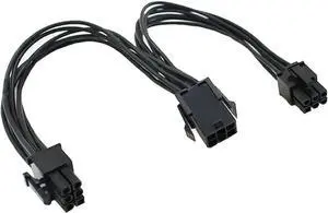 WRIARICH 8 Inches PCIe Molex 6Pin to Dual PCIe 6Pin Splitter Ribbon Cable, GPU Power Extension Cord for Mining Rig Graphics Card WRIARICH 8 Inches PCIe Molex 6Pin to Dual PCIe 6Pin Splitter Ribbon Cable, GPU Power Extension Cord for Mining Rig Graphics Card