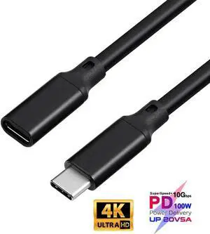 WRIARICH 2M/6.6FT USB-C 3.1 Gen 2 Extension Cable, 100W PD Fast Charging 20Gbps Data Transfer 4K Video USB Type C Male to Female Cord Compatible with MacBook Pro/Air, Samsung Devices, Nintendo Switch WRIARICH 2M/6.6FT USB-C 3.1 Gen 2 Extension Cable, 100W PD Fast Charging 20Gbps Data Transfer 4K Video USB Type C Male to Female Cord Compatible with MacBook Pro/Air, Samsung Devices, Nintendo Switch