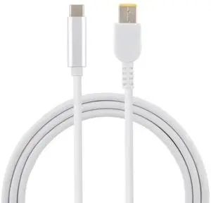 WRIARICH 1.5m White USB-C to Big Square Tip PD Laptop Charging Cable for Lenovo ThinkPad / ThinkBook / Xiaoxin Notebooks WRIARICH 1.5m White USB-C to Big Square Tip PD Laptop Charging Cable for Lenovo ThinkPad / ThinkBook / Xiaoxin Notebooks