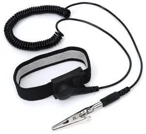WRIARICH 2PC 11 Inch Adjustable ESD Anti Static Wrist Strap with Alligator Clip & Extended Cord, Grounding Bracelet for PC Assembly & Electronic Repair WRIARICH 2PC 11 Inch Adjustable ESD Anti Static Wrist Strap with Alligator Clip & Extended Cord, Grounding Bracelet for PC Assembly & Electronic Repair
