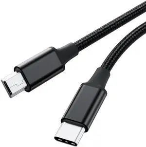 WRIARICH 5FT Braided USB-C to Mini USB Cable, 480Mbps OTG Charging Cord for Camera, PS3 Controller, Dash Cam, Ti-84 Plus WRIARICH 5FT Braided USB-C to Mini USB Cable, 480Mbps OTG Charging Cord for Camera, PS3 Controller, Dash Cam, Ti-84 Plus