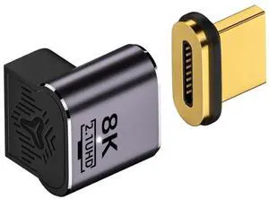 WRIARICH Magnetic HDMI 2.1 90 Degree Down Angle Male to Female Adapter, 48Gbps High Speed 8K@60Hz 4K@120Hz Gold-Plated HDMI Gender Changer for Gaming Monitor HDTV PC WRIARICH Magnetic HDMI 2.1 90 Degree Down Angle Male to Female Adapter, 48Gbps High Speed 8K@60Hz 4K@120Hz Gold-Plated HDMI Gender Changer for Gaming Monitor HDTV PC