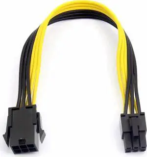 WRIARICH 12 Inch 18AWG PCIe 6Pin Male to Female Extension Power Cable for GPU WRIARICH 12 Inch 18AWG PCIe 6Pin Male to Female Extension Power Cable for GPU