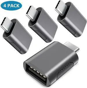 WRIARICH 4 Pack 10Gbps Upgrade USB C Male to USB A Female OTG Adapter, Thunderbolt 3/4 Type-C to USB 3.0 Converter Space Grey Compatible with MacBook Pro Air iPad iMac All USB-C Devices WRIARICH 4 Pack 10Gbps Upgrade USB C Male to USB A Female OTG Adapter, Thunderbolt 3/4 Type-C to USB 3.0 Converter Space Grey Compatible with MacBook Pro Air iPad iMac All USB-C Devices